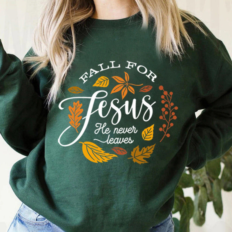 Damen Sweatshirt mit inspirierendem botanischem Herbstmotiv und angenehm weichem Innenfutter Drune