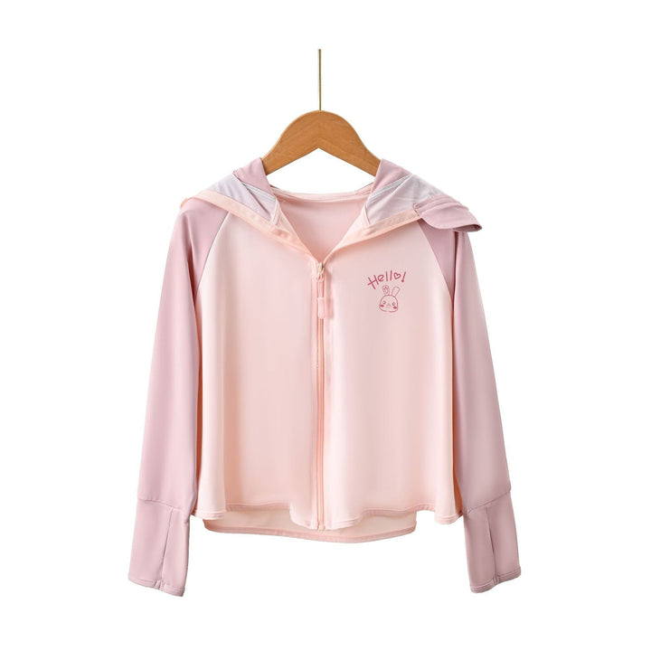 Damen UV-Schutzjacke mit Kapuze und leichtem Baumwollmaterial Drune