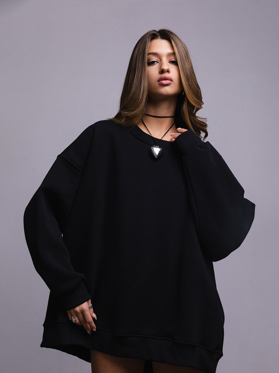 Damen Oversized Sweatshirt mit lässigem Schnitt und weichem Innenfutter Drune
