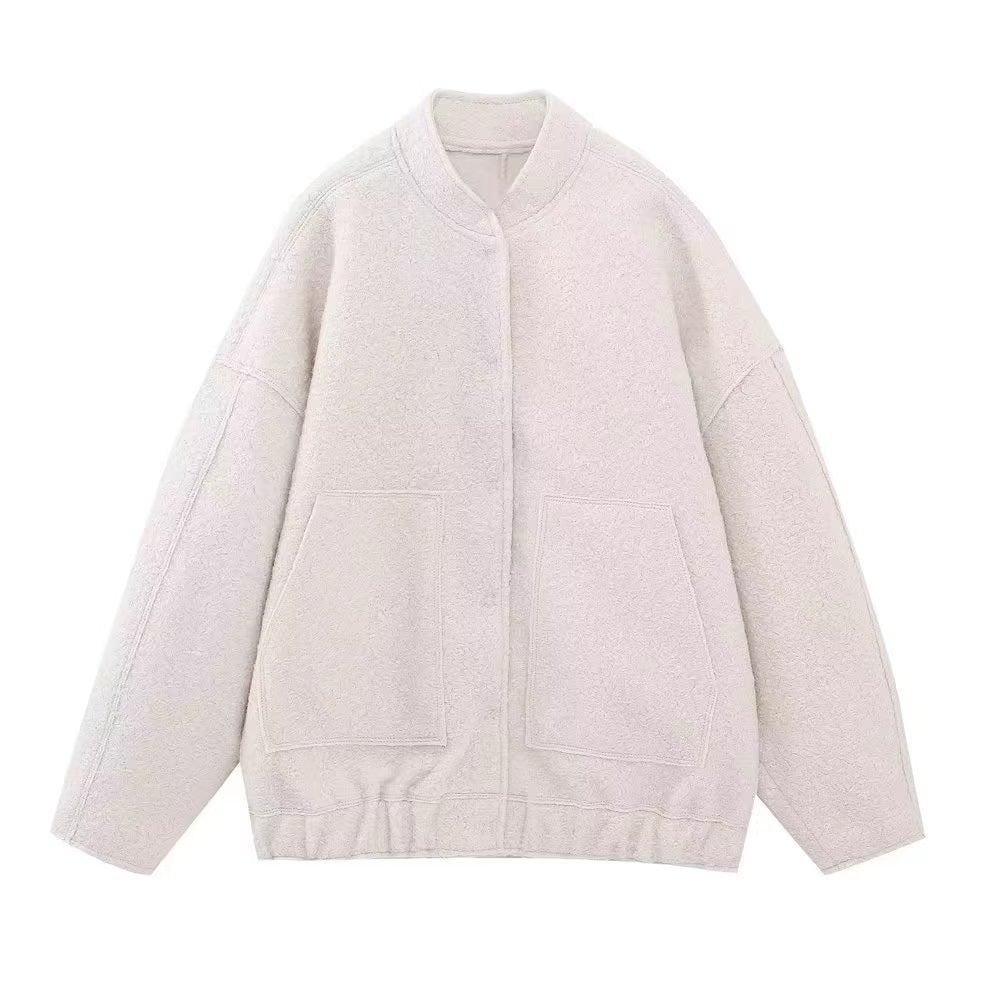 Damen Fleece-Jacke mit praktischen Taschen und elastischem Bund Drune