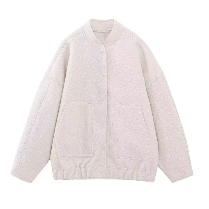 Damen Fleece-Jacke mit praktischen Taschen und elastischem Bund Drune