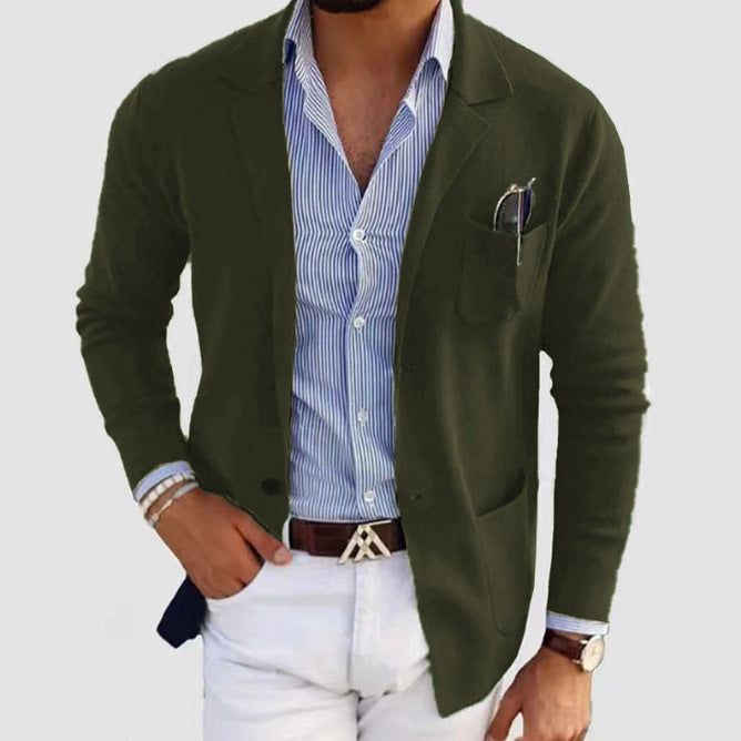 Herren sportlicher Strickblazer mit feiner Struktur und praktischen Taschen Drune