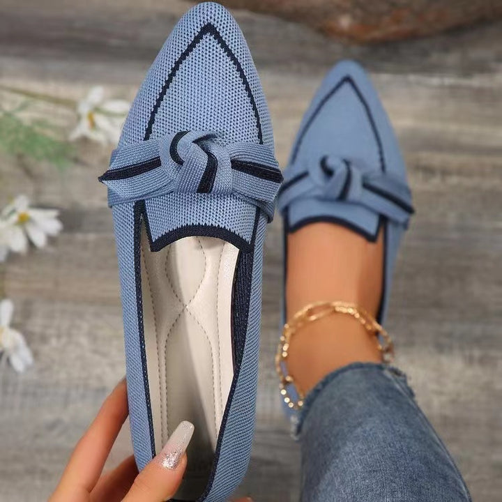 Damen Slip-On Mokassins mit elegantem Knoten-Detail Drune