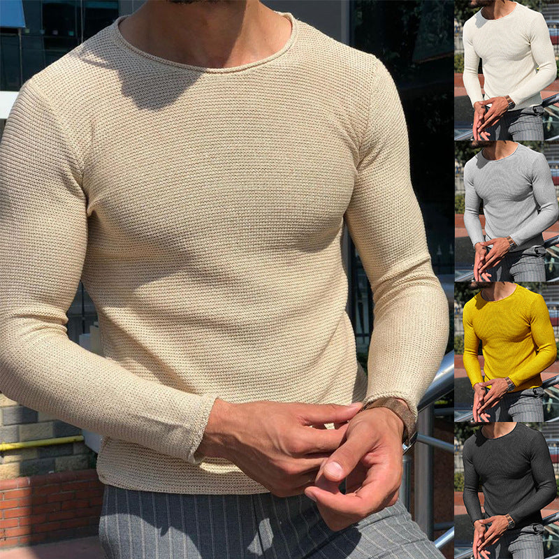 Herren Langarm T-Shirt mit strukturiertem Gewebe Drune