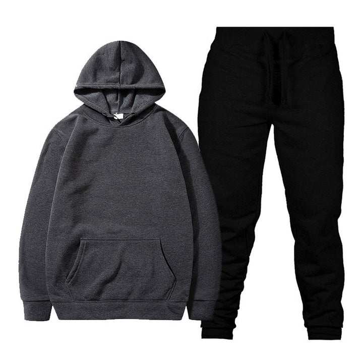 Unisex nan gemütliches Hoodie-Jogginganzug-Set mit Kängurutasche, elastischem Tunnelzugbund und gerippten Bündchen Drune
