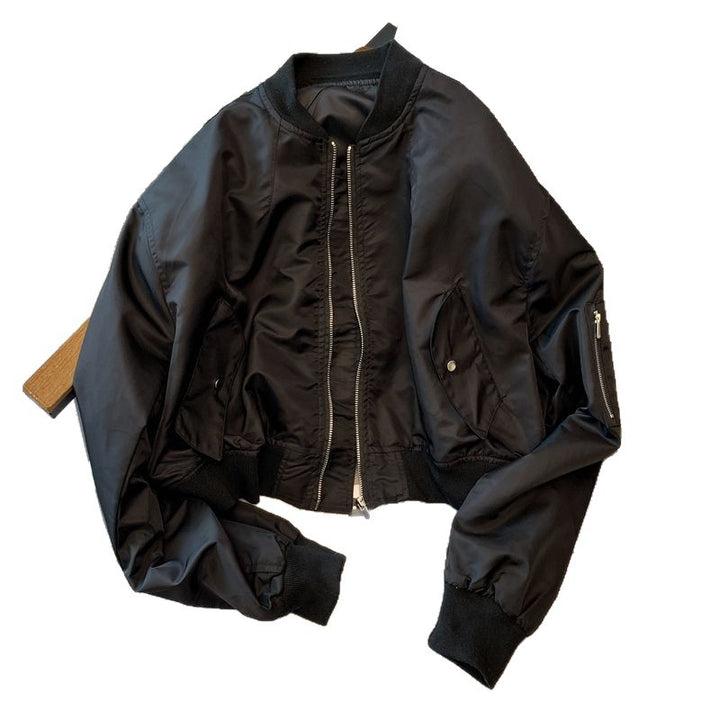 Damen modische Bomberjacke mit praktischen Taschen Drune