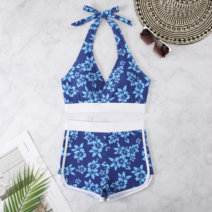 Damen Schwimmanzug mit modischen Blumenmustern Drune