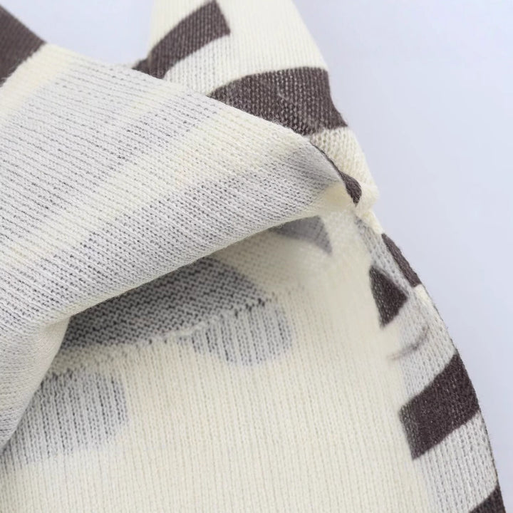 Damen legerer Pullover im Zebramuster Drune