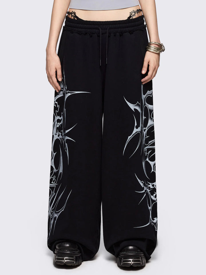 Damen Urbaner Baggy-Hosen mit Grafiken Drune