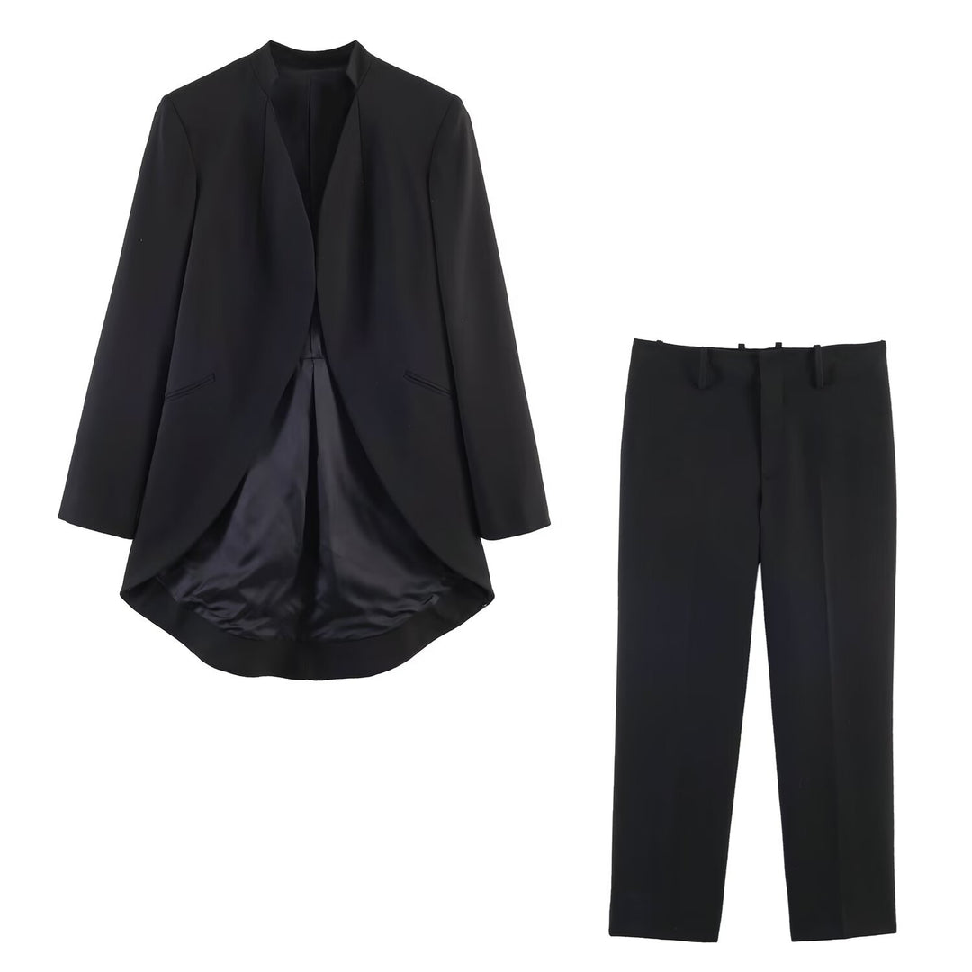 Damen elegante Stoffhose mit weitem Bein und optimierter Passform Drune