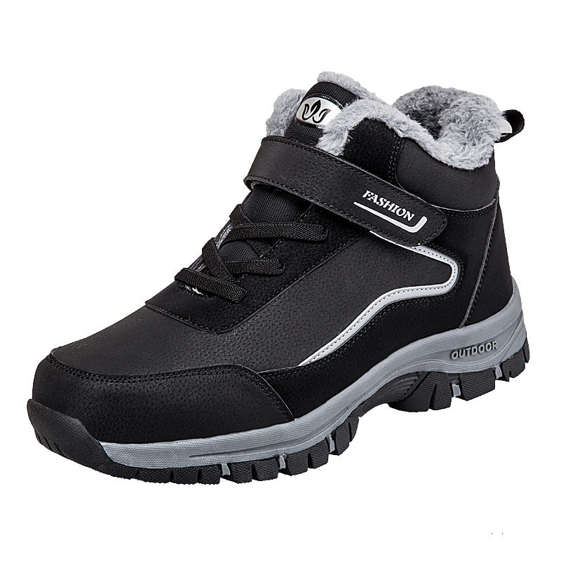 Damen Warm gefütterte Outdoor-Wanderschuhe mit verstellbarem Klettverschluss Drune