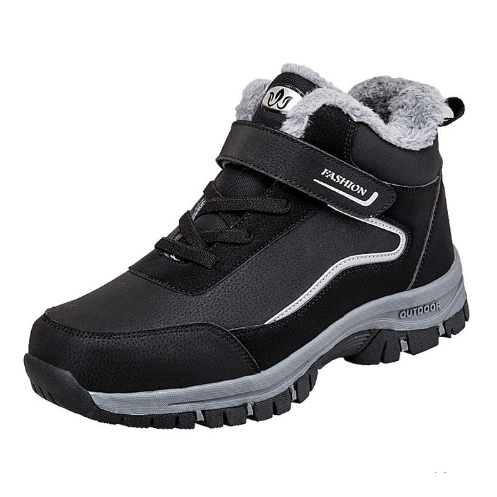Damen Warm gefütterte Outdoor-Wanderschuhe mit verstellbarem Klettverschluss Drune