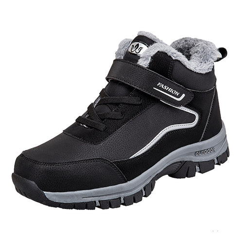Damen Warm gefütterte Outdoor-Wanderschuhe mit verstellbarem Klettverschluss Drune