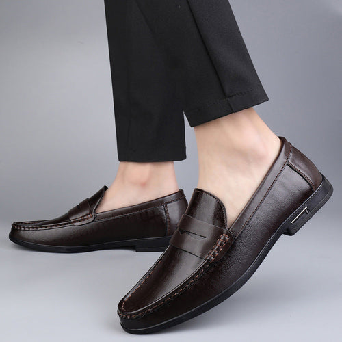 Herren Elegante Mokassins aus hochwertigem Leder mit rutschfester Sohle Drune
