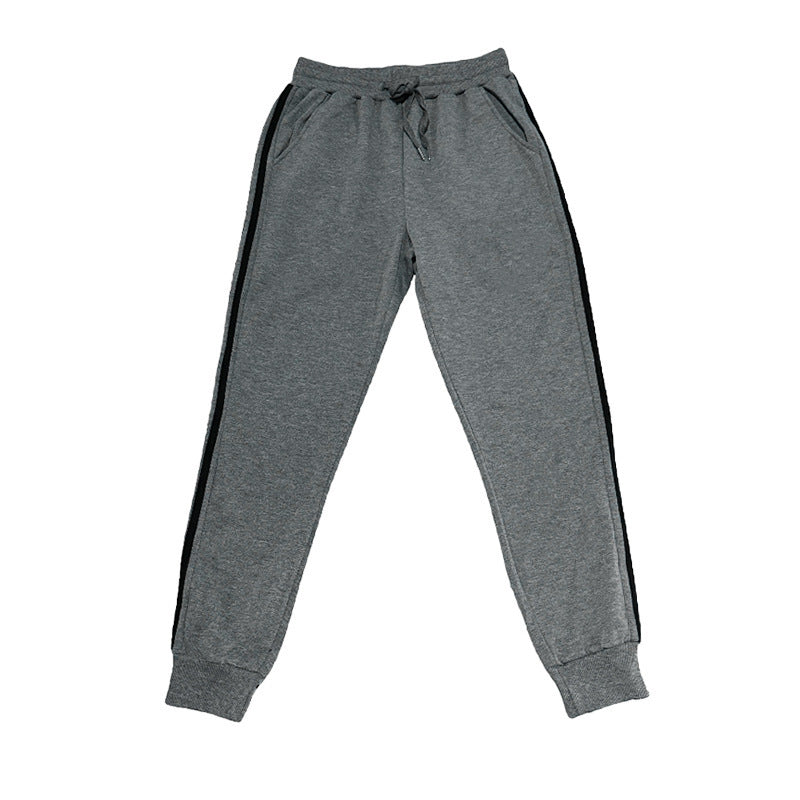 Herren bequeme Freizeit-Jogginghose mit seitlichen Streifen und elastischem Bund Drune