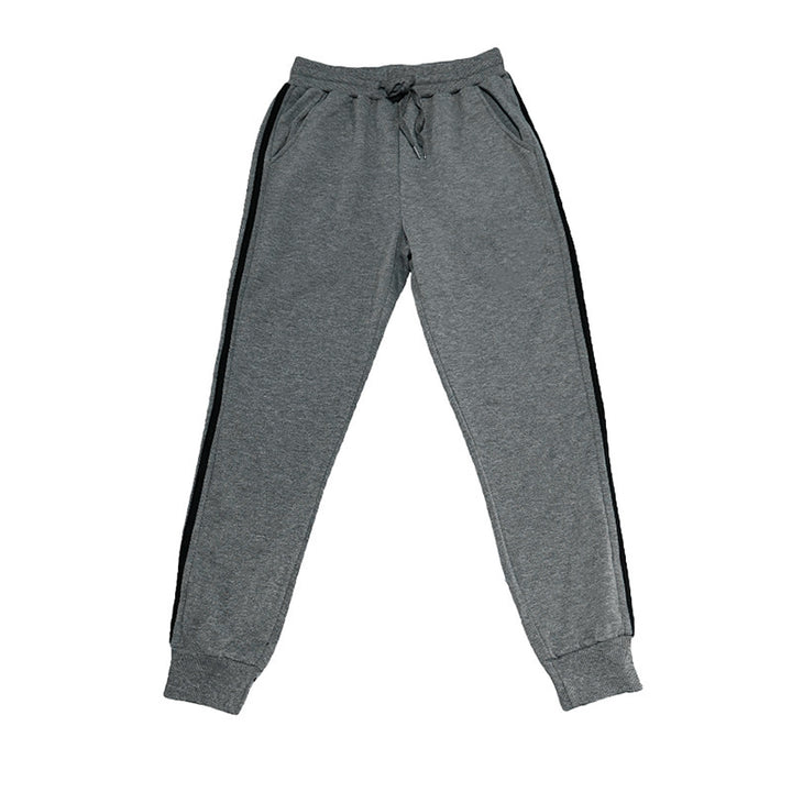 Herren bequeme Freizeit-Jogginghose mit seitlichen Streifen und elastischem Bund Drune