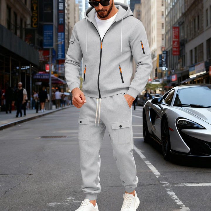Herren Sportlicher Kapuzenanzug mit Taschen und praktischem Design Drune