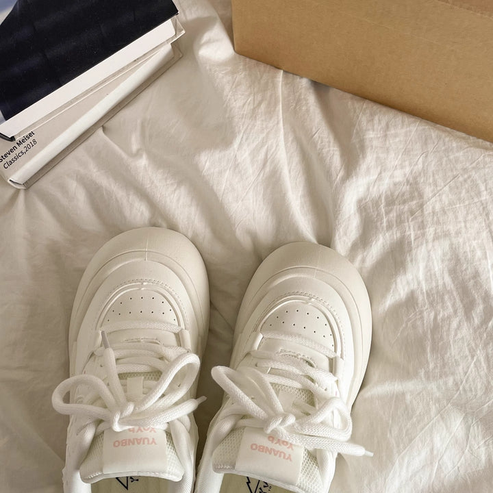 Damen Sportliche Sneakers mit übergroßem Sohlenprofil und atmungsaktiven Einsätzen Drune