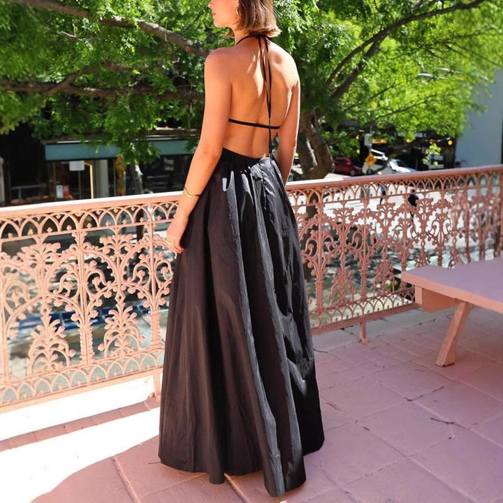 Damen Maxi-Rock mit hohem Taillenbund und elegantem Chiffon-Überwurf Drune