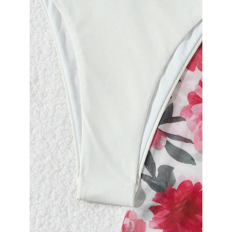 Damen Bikini-Set mit floralem Wickelrock Drune