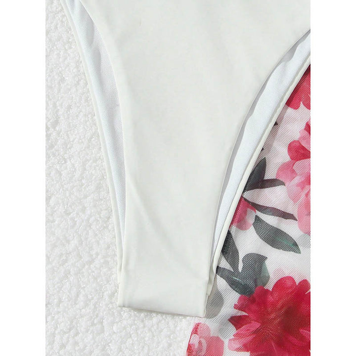 Damen Bikini-Set mit floralem Wickelrock Drune