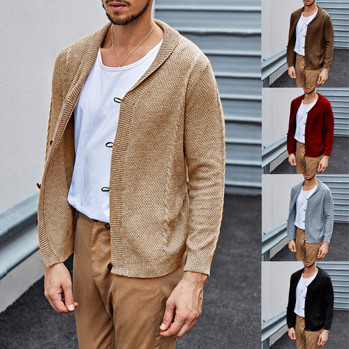Herren lässiger Strickcardigan mit raffinierter Struktur und offenem Schnitt Drune