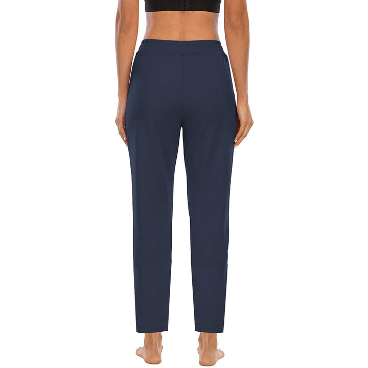 Damen bequeme Freizeithose mit elastischem Bund und seitlichen Taschen Drune