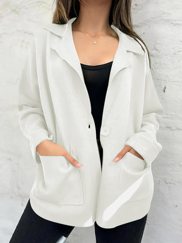 Damen oversized Blazerjacke mit praktischen Taschen und lässigem Schnitt Drune
