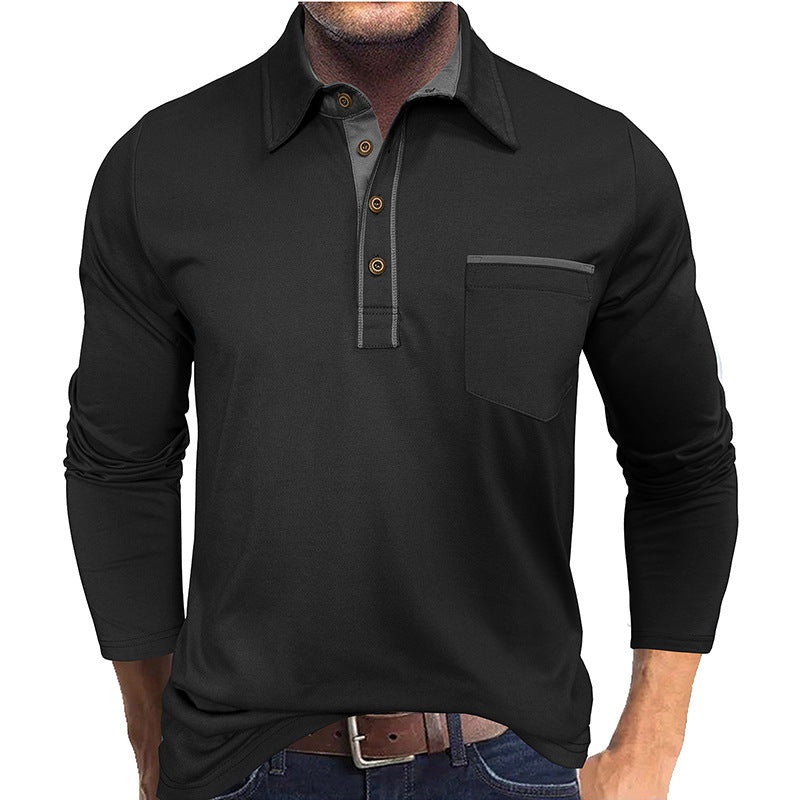 Herren Langarm-Polohemd Drune