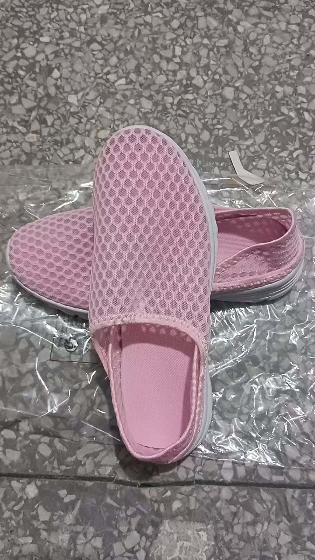 Damen nan luftige Schlupfsneaker mit Honigwaben-Strickoberteil und gedämpfter Komfortsohle Drune