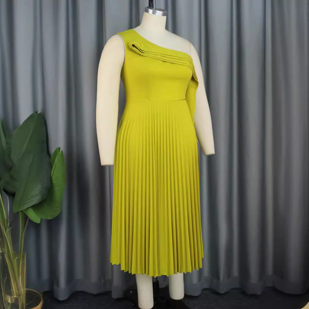 Damen Elegantes Wickelkleid mit asymmetrischem Rüschen-Design Drune