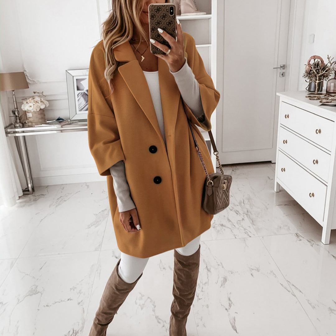Damen eleganter Oversized-Mantel Drune