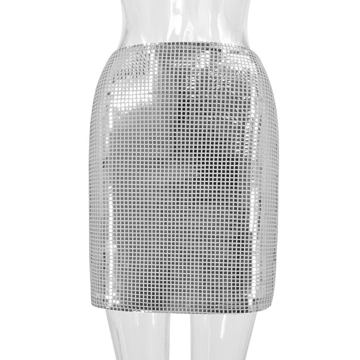 Damen Glitzernder Paillettenrock Drune