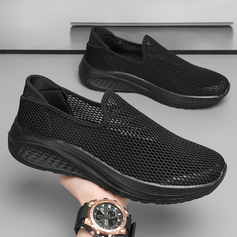 Herren nan atmungsaktiver Netz-Sportschuh mit Schlupfform und stoßdämpfender Laufsohle Drune