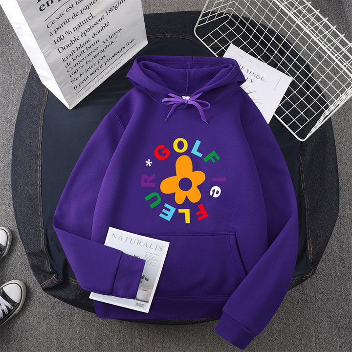 Damen Kapuzenpullover mit kreativem Blumen-Grafikdesign und bequemer Passform Drune