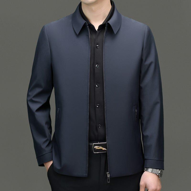 Herren leichte Übergangsjacke mit innovativem Stehkragen und atmungsaktiven Eigenschaften Drune