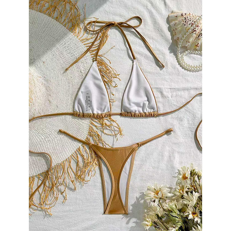 Damen Triangel-Bikini mit verspieltem Fransen-Design Drune