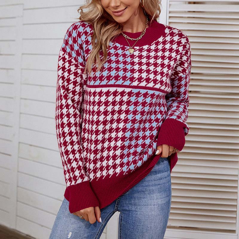 Drune | Geometrischer Strickpullover mit Modernem Muster