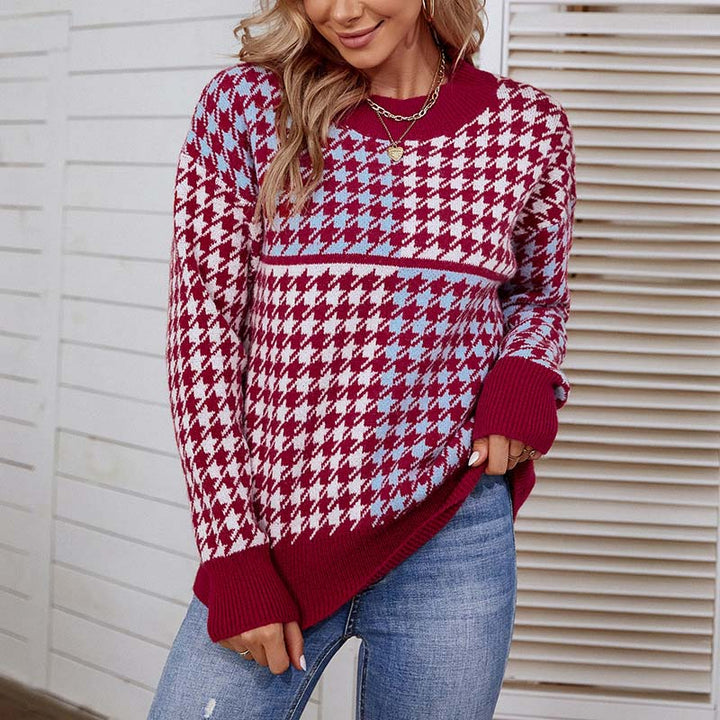 Drune | Geometrischer Strickpullover mit Modernem Muster