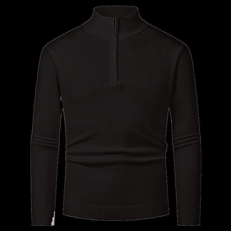 Herren Pullover mit hohem Kragen und Reißverschluss Drune