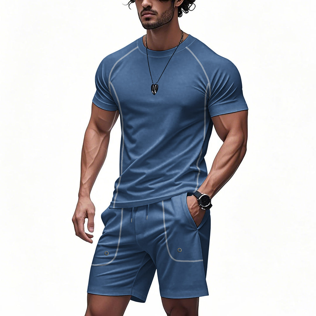Herren Sportset mit atmungsaktivem T-Shirt und Shorts Drune