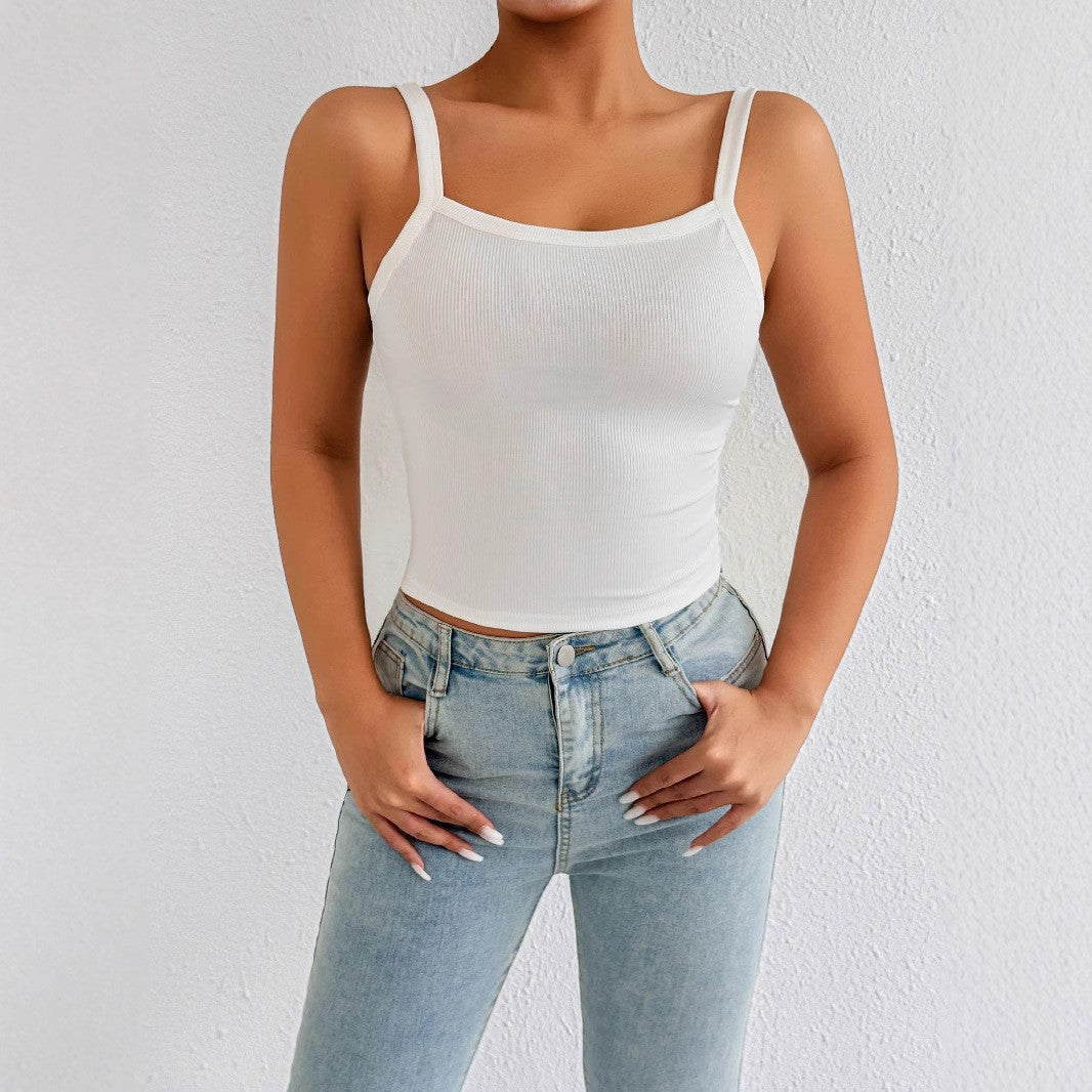Damen Trägershirt aus Rippenstoff mit figurbetontem Schnitt Drune