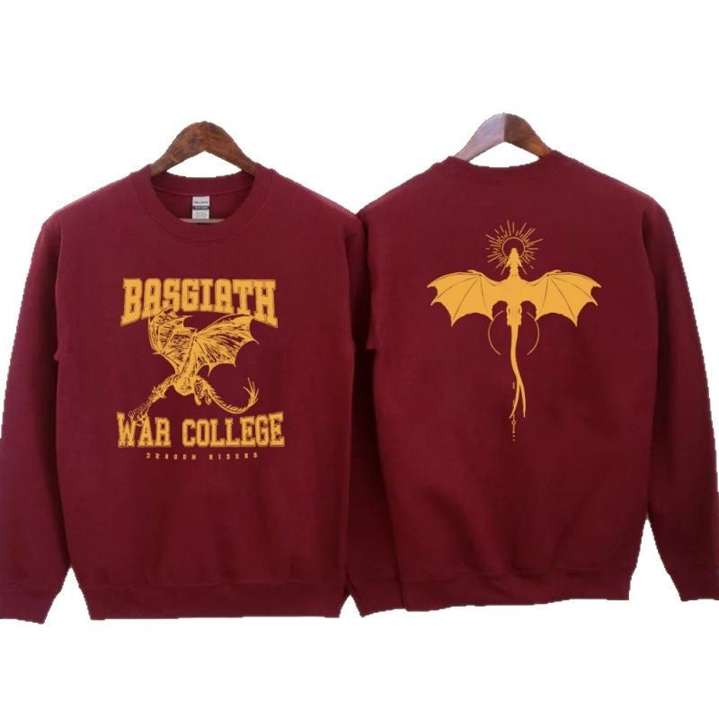 Damen Sweatshirt mit kreativem Drachenmotiv und einzigartigem College-Design Drune