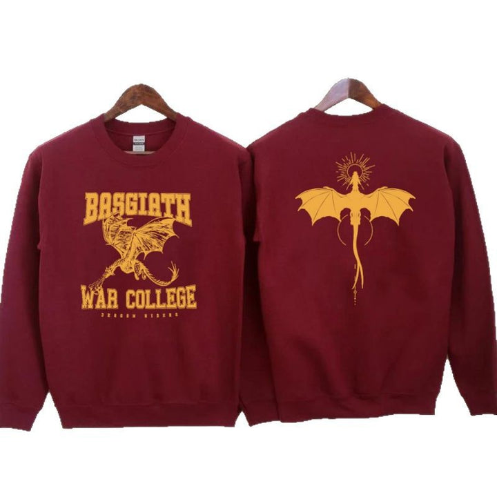 Damen Sweatshirt mit kreativem Drachenmotiv und einzigartigem College-Design Drune