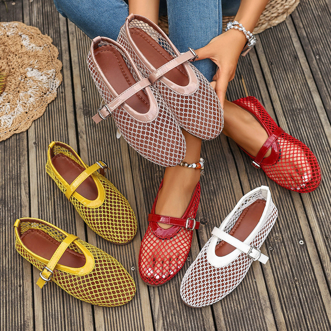 Damen Netzschuhe mit elegantem Riemen Drune