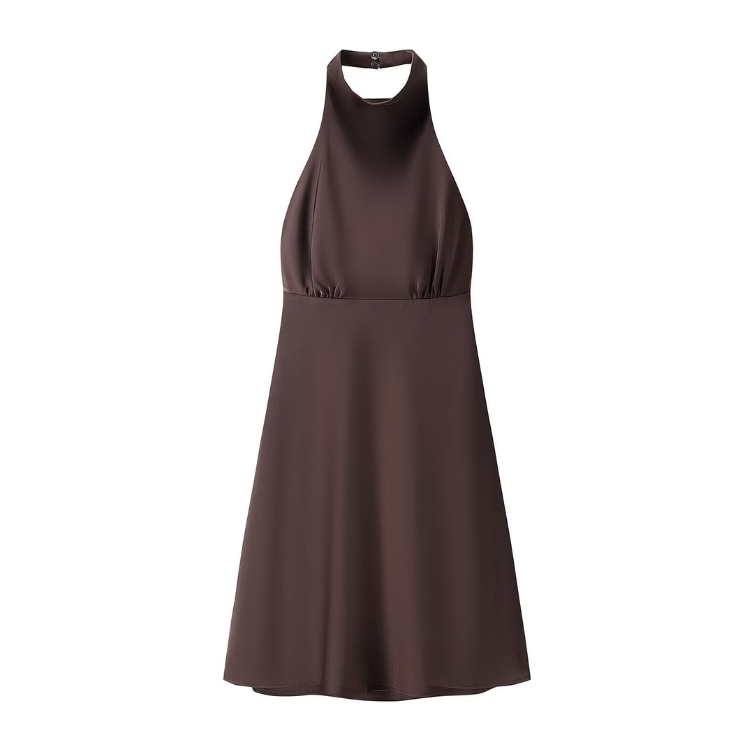 Damen Halterkleid mit schwingendem Rock und elegantem, fließendem Schnitt Drune