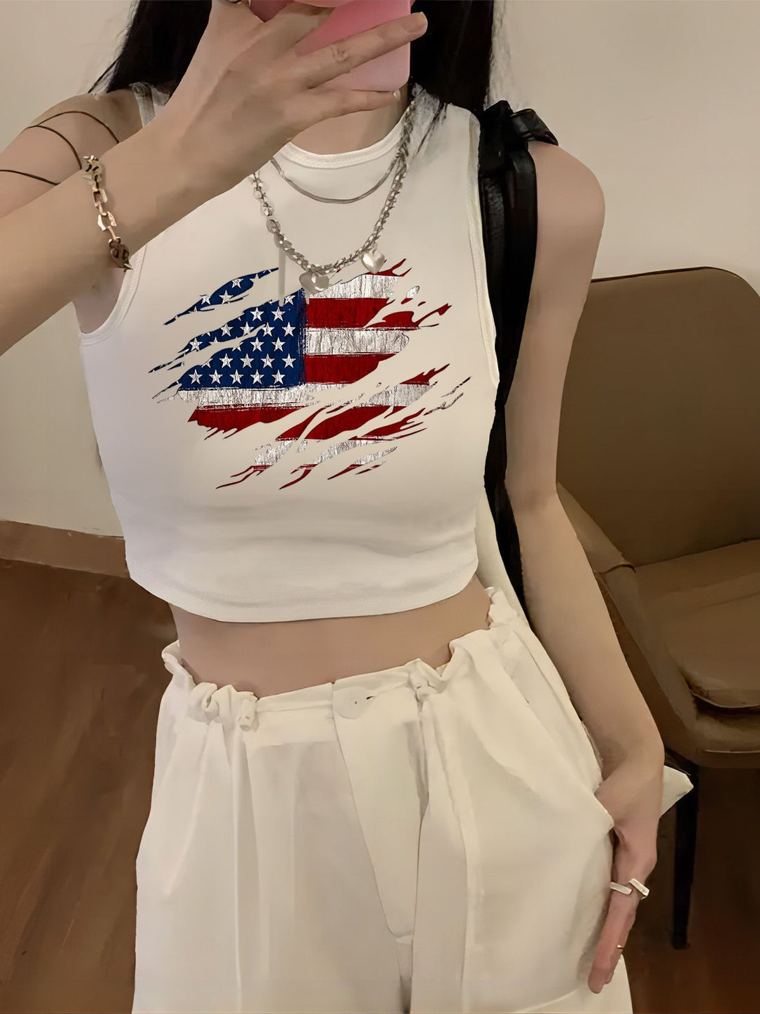 Damen Crop-Top mit kreativem Spruch und lässigem Schnitt Drune