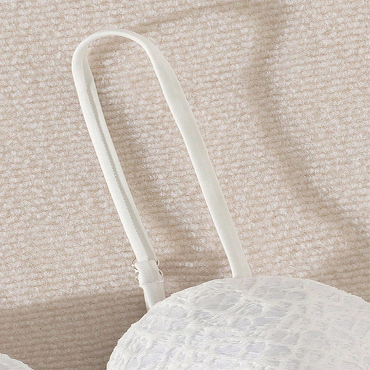 Damen Push-Up-BH mit floralen Spitzenverzierungen Drune