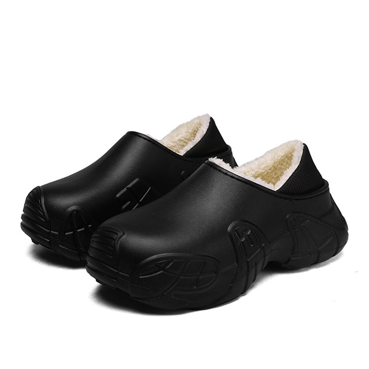Damen Gemütliche Clogs mit flauschigem Innenfutter und rutschfester Sohle Drune