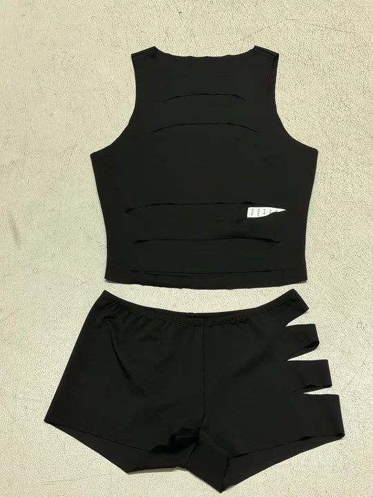 Damen Sportliches Set mit modischen Cut-Outs Drune